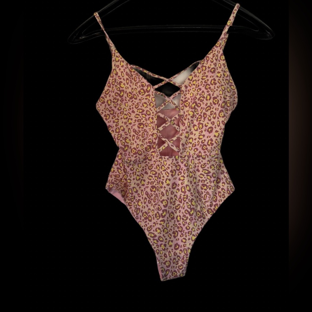 Dippin Daisys Euphoria Wild Leopard One Piece Swimsuit S NWT